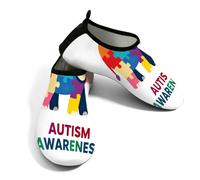 Glilade Zapatos de agua para mujeres y hombres, zapatos de playa para piscina, yoga, surf, Elefante de concienciación sobre el autismo, 42.5/43 EU