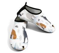 Glilade Zapatos de agua para mujeres y hombres, zapatos de playa para piscina, yoga, surf, Glacier Polar Bear Penguin Fox Wolf, 41/42 EU