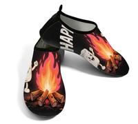 Glilade Zapatos de agua para mujeres y hombres, zapatos de playa para piscina, yoga, surf, Happy Camper, 45/45.5 EU