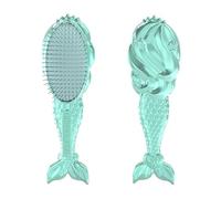 Glimmer Wish Cepillo para desenredar el cabello de sirena para niños, antiencrespamiento y antiestático, cerdas suaves y largas para desenredar con facilidad, cepillo de pelo suave para niños