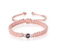 Glimmerday Pulsera Personalizada con Foto de Pareja, Proyección de Imagen Incorporada, Pulsera Personalizada para San Valentín Aniversario Regalo Conmemorativo para Mujer/Hombre