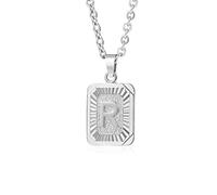 Glimmerst Collar con colgante de inicial de acero inoxidable chapado en oro de 18 quilates, collar con letra personalizada para mujer, Metal, desconocido