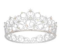 Glinda-Corona para mujer, Tiara de cristal, corona plateada de princesa para disfraces, boda, fiesta de graduación, fiesta de cumpleaños, regalos para invitados