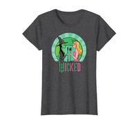 Glinda Malvada y Elphaba bosquejados Camiseta, Mujer, Jaspeado Oscuro, XS