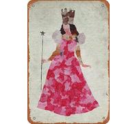 Glinda The Good Witch - Póster de metal retro vintage para decoración de pared de 8 x 12 pulgadas