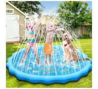 GLINKADO Splash Pad 170CM,Tapete de Juegos de Agua,Tappetino da Gioco Acquatico per Neonati, Bambini,Cani e Animali Domestici,Ideal para Jardín y Piscina en Verano