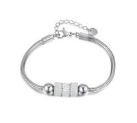 Glintara Pulsera para mujeres y niñas, pulseras de mujer con cuentas, colgante de estrella, luna y corazón, pulsera con colgante de circonita para Pandora, pulseras ajustables de la amistad, regalos