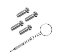 Glintbay Juego de 4 tornillos Phillips planos y 1 destornillador multifuncional para gafas de sol RayBan RB8313 de 58 mm 61 mm/RB8301/RB8313/RB3530/RB4234/RB4202