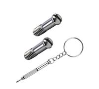 Glintbay Juego de tornillos ranurados redondos y destornilladores multifuncionales para gafas de sol Ray-Ban RB4226/RB4174/RB4098/RB4198/RB4260D, Plateado (2 Pcs-Silver)