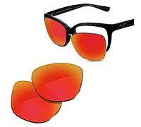 Glintbay Lente de gafas de sol de repuesto 100% Precise-Fit para Maui Jim Starfish MJ744-56mm - Espejo rojo fuego polarizado