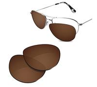 Glintbay Lentes de sol de repuesto 100% de ajuste preciso para Maui Jim Baby Beach MJ245, marrón (Polarized Brown), Small