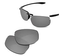 Glintbay Lentes de sol de repuesto 100% de ajuste preciso para Maui Jim Ho'okipa MJ407, Espejo plateado metálico polarizado., Small