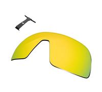 Glintbay Lentes de sol de repuesto 100% de ajuste preciso y Wicket negro para Oakley Sutro OO9406 - Espejo polarizado de oro de 24 quilates