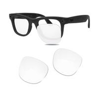 Glintbay Lentes de sol de repuesto para Ray-Ban RW4008 de 53 mm, lentes transparentes para la serie Meta, adaptados a marcos Wayfarer, Crystal Clear Non-Polarized, Small