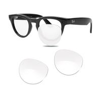 Glintbay Lentes de sol de repuesto para Ray-Ban RW4009, lentes transparentes de 50 mm para la serie Meta, adaptados a marcos de techo, Crystal Clear Non-Polarized, Small