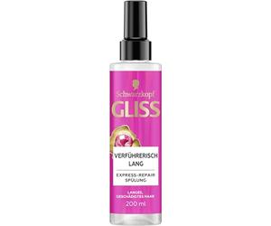 Gliss Acondicionador rápido de 200 ml, acondicionador para cabello largo y seductor, con protección contra el calor para proteger contra futuros daños en el cabello