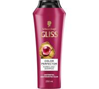 Gliss Champú Color Perfector (250 ml), champú con complejo hialurónico y extracto de arándano, champú de color para cabellos teñidos, con mechones y teñidos