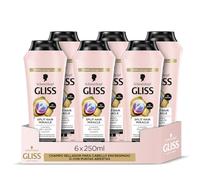 Gliss - Champú sellador para pelo abierto y encrespado - Split Hair Miracle - 6uds de 250ml (1.500ml) - Gama Selladora