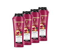 Gliss Colour Perfector - Champú para el cabello (4 x 250 ml), con complejo hialurónico y extracto de arándano, champú de color para cabellos teñidos, con mechones y teñidos