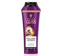 Gliss Full Hair Wonder Champú 250ml - Fortalecedor y Voluminizador para Cabello Fino y Débil, Fórmula Reparadora