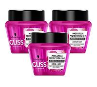 Gliss, Gama protectora, Mascarilla para pelo largo con puntas abiertas, Long & Sublime - 3 uds de 300 ml (900 ml)