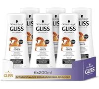Gliss Gama Reparación Total Repair Acondicionador para Pelo Seco, 6 uds de 200ml (1200 ml)