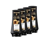 Gliss Kur Gliss Ultimate Repair Acondicionador (4 x 200 ml), Acondicionador con queratina líquida y extracto de perlas que ofrece reparación, acondicionador para cabello extremadamente dañado