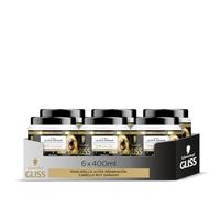 Gliss - Mascarilla Ultimate Repair, 400 ml, pack de 6, (2.400ml) para cabello muy dañado, Gama ultra reparación
