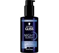 Gliss Night Elixier Aqua Revive (100 ml), el serum para el cabello hidrata de normal a seco durante el sueño, el cuidado del cabello repara el cabello de larga duración