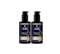 Gliss Night Elixier Ultimate Repair (2 x 100 ml), serum capilar regenera el cabello dañado durante el sueño, el cuidado del cabello deja un cabello suave y regenerado durante la noche