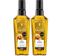 GLISS - Oil Elixir, 75 ml, Todo tipo de cabello, Nutrición, suavidad y brillo, Embellece el cabello sin engrasar (Paquete de 2)