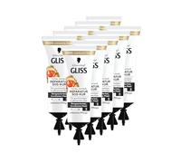 Gliss SOS - Tratamiento intensivo Total Repair (10 x 15 ml), tratamiento capilar con queratina para una reparación y cuidado intensivos, actúa después de 1 minuto de tiempo de exposición