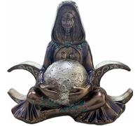 Glistenovelty Estatua de la diosa Gaia, escultura para altar y decoración ecológica, figura de resina de la luna, regalo de meditación para amantes del hogar y oficina