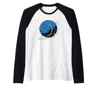Glitch Art Art Balón de Waterpolo Camiseta Manga Raglan