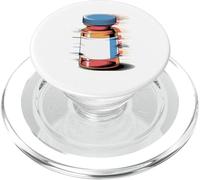 Glitch Art Botella Medicina Farmacéutico Químico PopSockets PopGrip para MagSafe