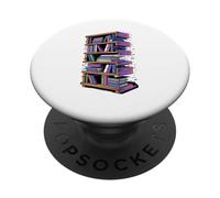 Glitch Art Estantería Libros Lectura Ratón De Biblioteca PopSockets PopGrip Adhesivo