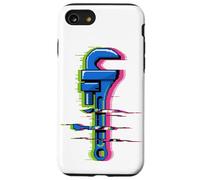 Glitch Art Fontanero Llave Tubería Tubo Desagüe Carcasa para iPhone SE (2020) / 7 / 8