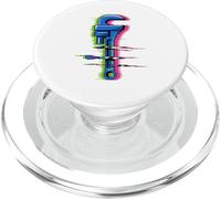 Glitch Art Fontanero Llave Tubería Tubo Desagüe PopSockets PopGrip para MagSafe