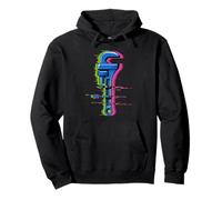 Glitch Art Fontanero Llave Tubería Tubo Desagüe Sudadera con Capucha