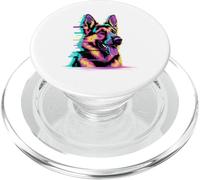 Glitch Art German Shepherd GSD Alsatian PopSockets PopGrip para MagSafe