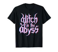 Glitch In The Abyss Gothic Y2K Gráfico estético Glitchcore Camiseta