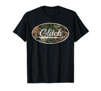 Glitch Retro Camouflage Classic Aesthetic Graphic Camiseta