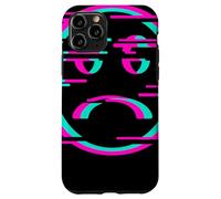Glitch Sad Face Digital Art Vaporwave Cultura Ciber Carcasa para iPhone 11 Pro