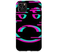 Glitch Sad Face Digital Art Vaporwave Cultura Ciber Carcasa para iPhone 11 Pro MAX