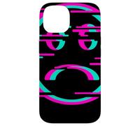 Glitch Sad Face Digital Art Vaporwave Cultura Ciber Carcasa para iPhone 14