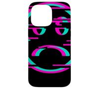 Glitch Sad Face Digital Art Vaporwave Cultura Ciber Carcasa para iPhone 14 Pro MAX