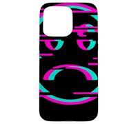 Glitch Sad Face Digital Art Vaporwave Cultura Ciber Carcasa para iPhone 15 Pro MAX