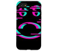 Glitch Sad Face Digital Art Vaporwave Cultura Ciber Carcasa para iPhone SE (2020) / 7/8