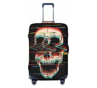 Glitch Screaming Skull - Fundas protectoras elásticas para equipaje de 45,7 a 81,3 cm, Black, XL