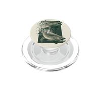 Glitch Trucha Pesca Gráfico Retro Digital Fish Design PopSockets PopGrip para MagSafe